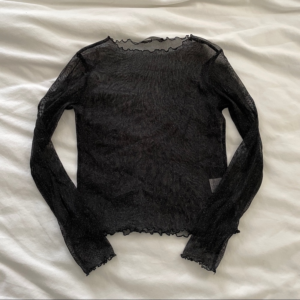 Sheer shimmery long sleeve
